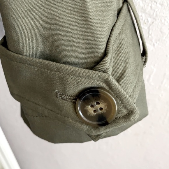 Shine star double breasted cropped olive jacket medium. New with tags! - Picture 5 of 7